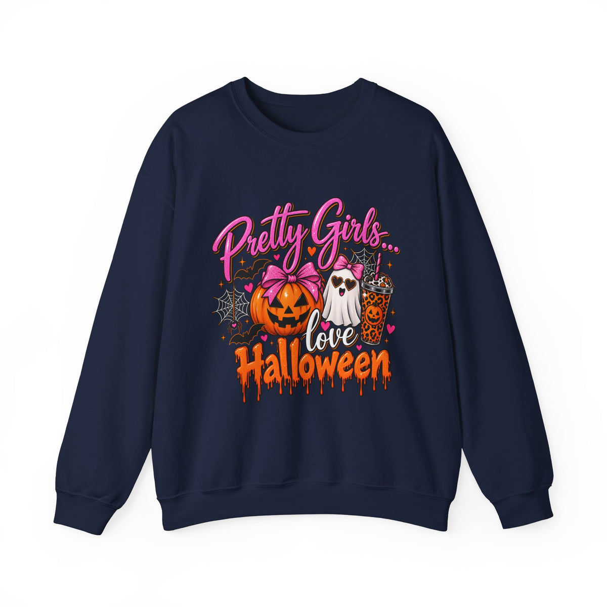Pretty Girls Love Halloween Crewneck Sweatshirt