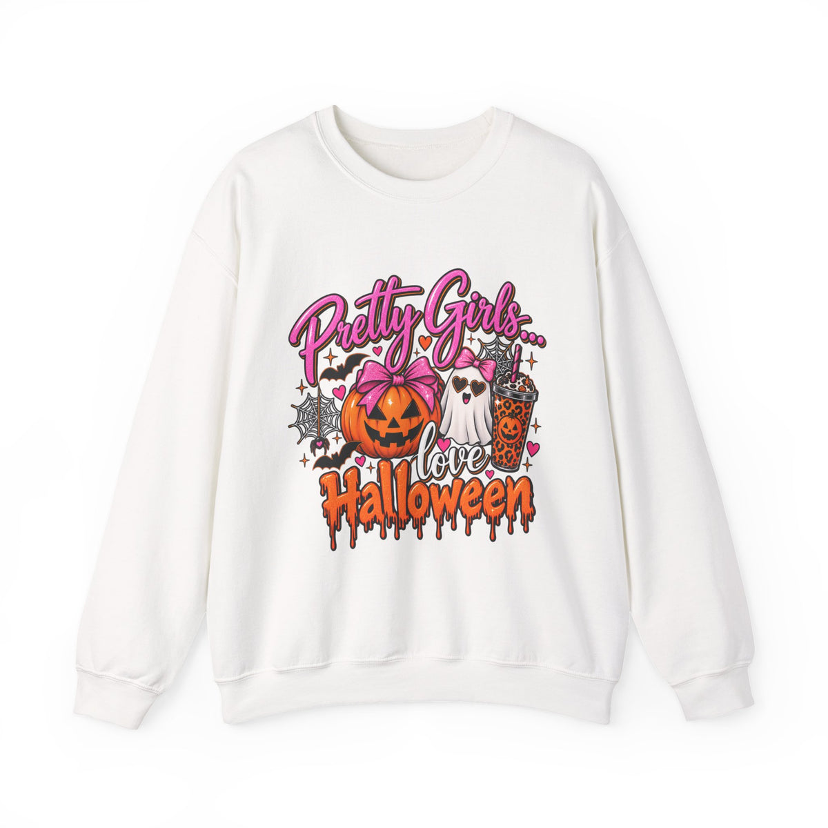 Pretty Girls Love Halloween Crewneck Sweatshirt