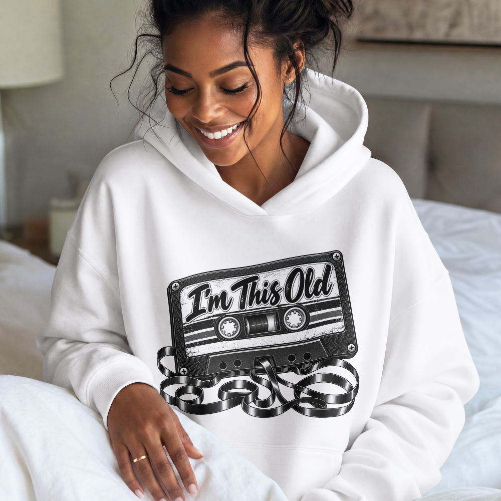 I'm This Old Retro Cassette Tape Hoodie