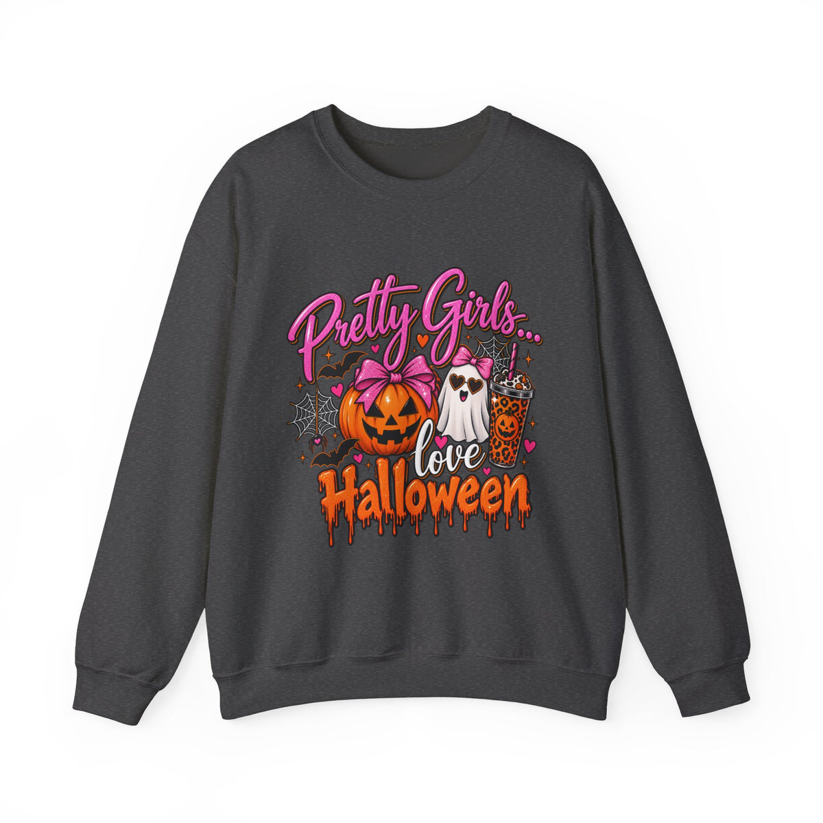 Pretty Girls Love Halloween Crewneck Sweatshirt